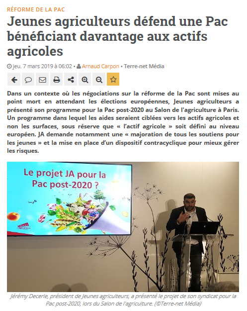 colloque PAC au SIA / Terre-net