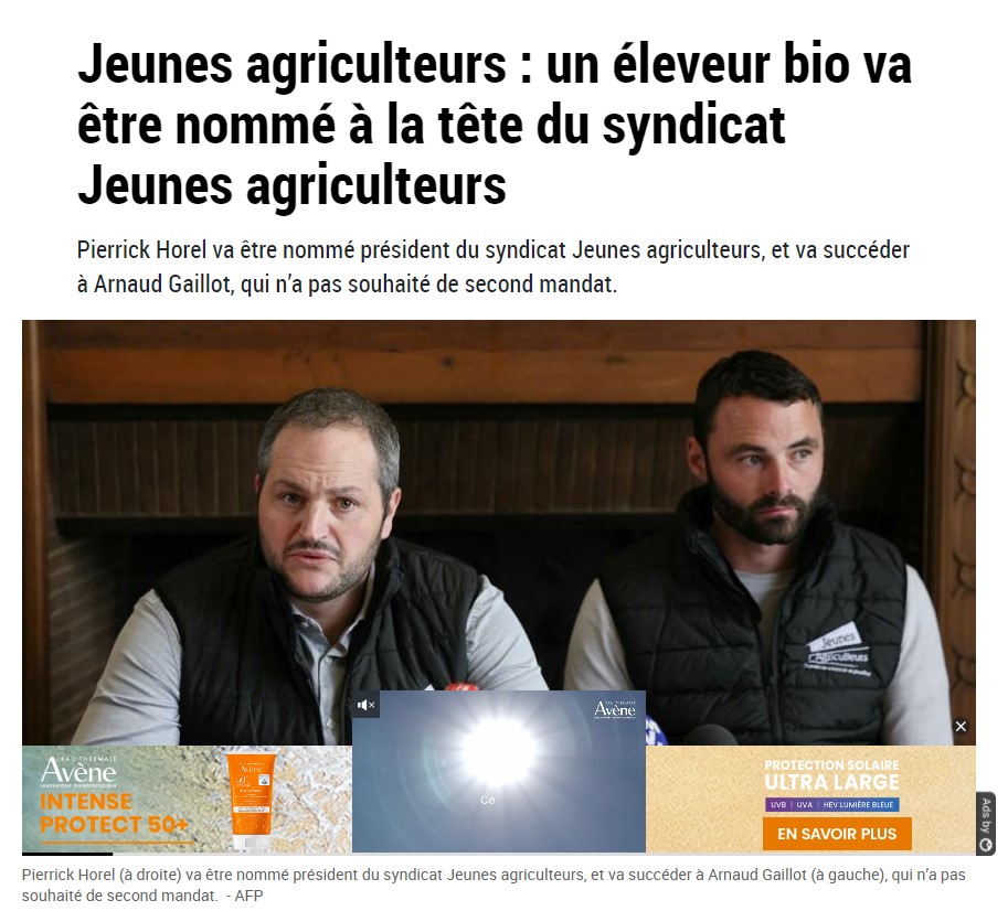 Jeunes agriculteurs : un éleveur bio va être nommé à la tête du syndicat Jeunes agriculteurs