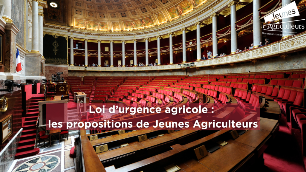 Loi d’urgence agricole : les propositions de Jeunes Agriculteurs